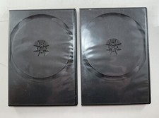 Standard Black 2-Disc DVD Replacement 14mm Case Premium Movie Storage Shell