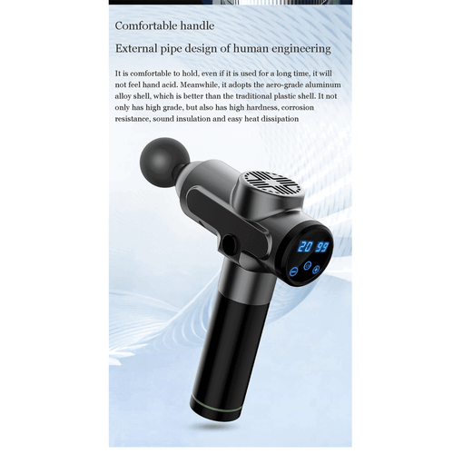 LCD Screen Sports Muscle Vibration Relaxing Tissue Percussion Massage Gun 6 head - Picture 4 of 29