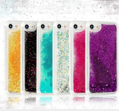 Apple iPhone 5 FUN Case Flüssig Sternenstaub Handy Hülle Glitter Liquid Tasche 