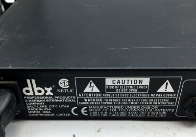 dbx 166A Compressor Limiter Expander Gate 2 Channels Rack