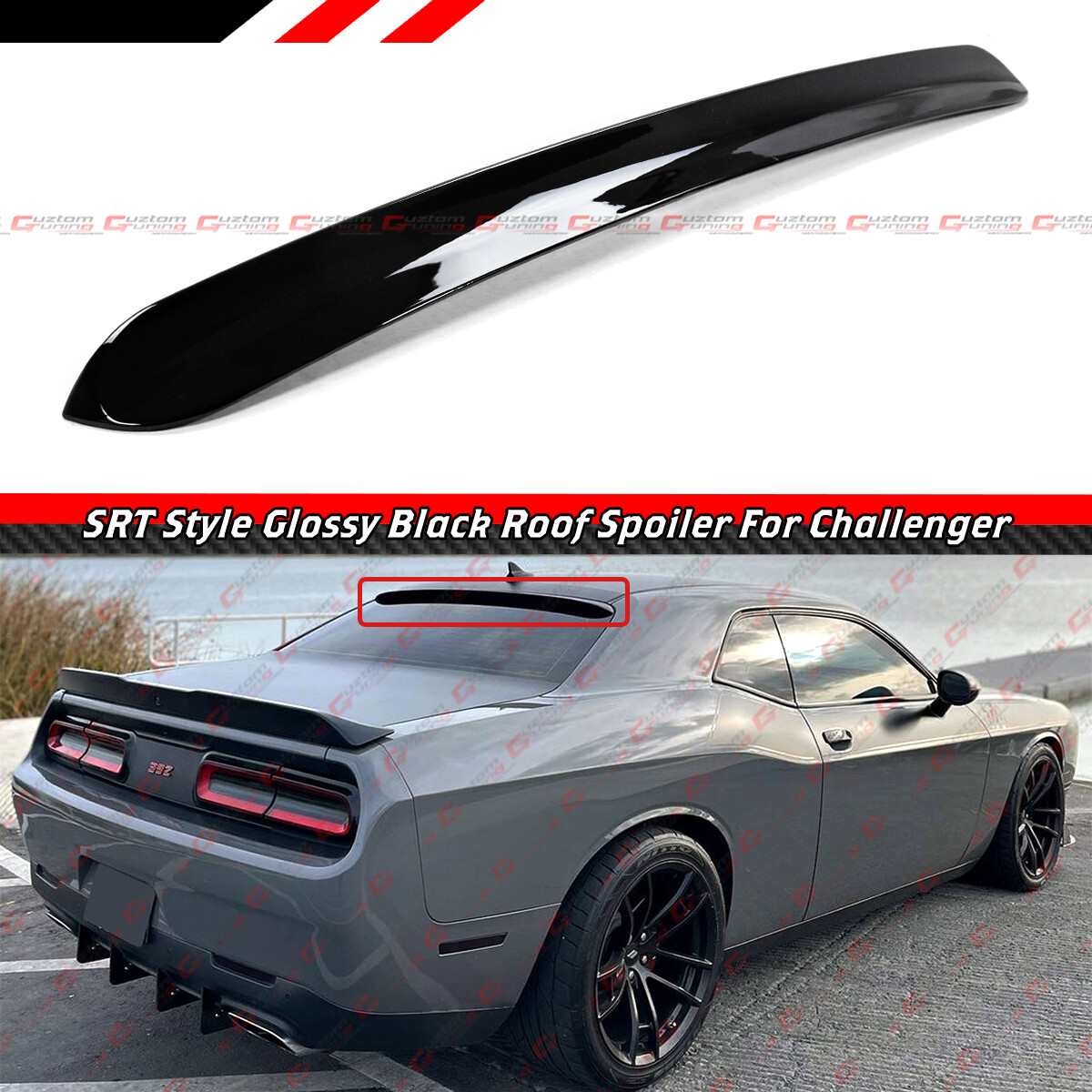 FOR 2008-2023 DODGE CHALLENGER SRT HELLCAT GLOSS BLACK REAR WINDOW