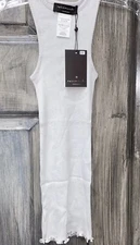 NWT Rosemunde Rib Knitted Silk Top | Pale Grey | XL