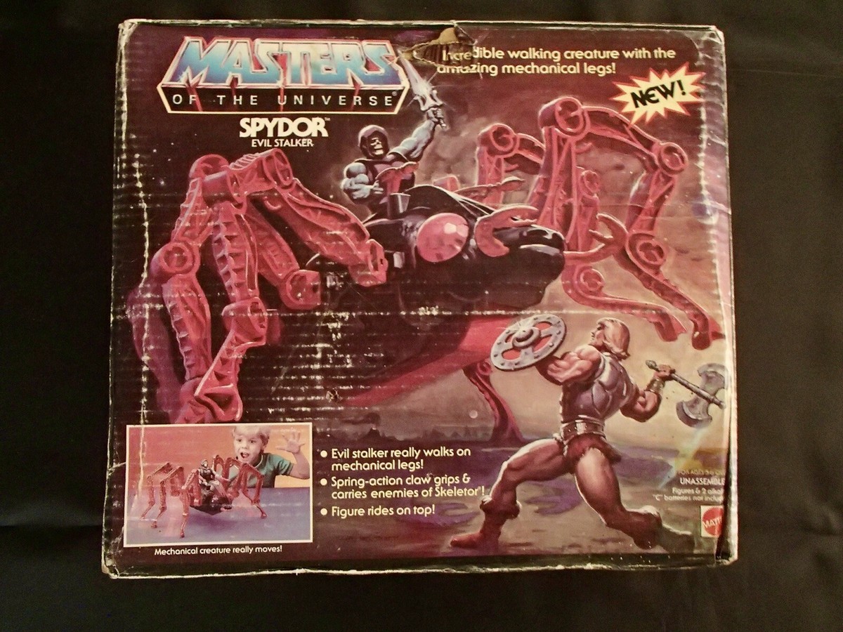 1984 Mattel MOTU SPYDOR Evil Stalker Vehicle skeletor spider