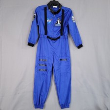Relibeauty Youth Unisex Astronaut Flight Suit Space Costume Jumpsuit Blue Size M