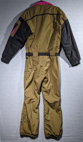 VTG Obermeyer Ski Suit Thinsulate High Country Snow Bib Olive 90s or Y2K Mens M - Picture 10 of 24