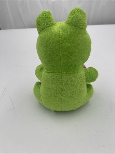 Kids of America Corp Frog Plush Stuffed Animal Holding XOXO Heart Pink Green - Picture 2 of 3