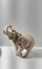 Vintage Solid Resin Trunk Raised Elephant Statue Sculpture Made In Italy