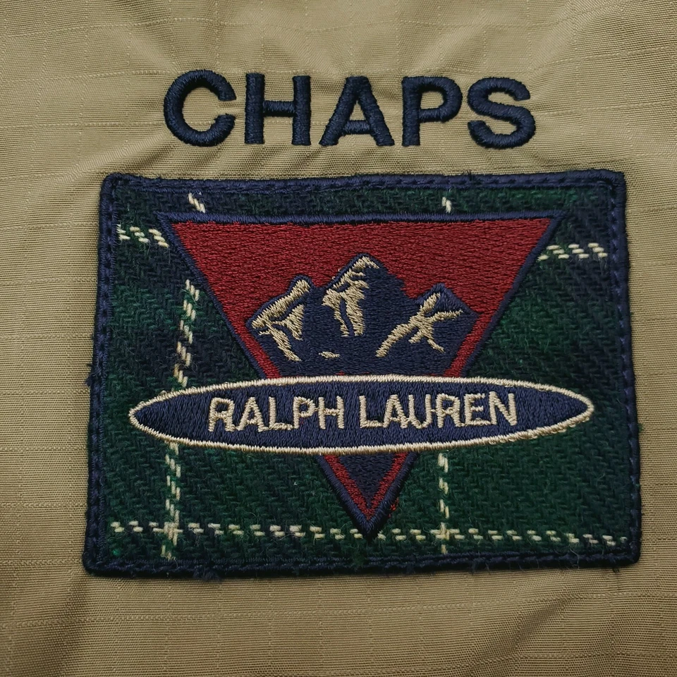 Chaps Ralph Lauren Jacket Mens Large Khaki Field Chore Barn Coat Hook Loop Clasp - Image 3 of 4