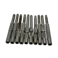 Lot of 10 – Hex-Shank Knurled Tap/Tool Extensions – 2-3/4" Length