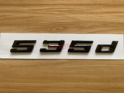 Gloss Black 3D ABS Letters Trunk 535d Emblem Rear Badge for BMW 2017-2022 535d