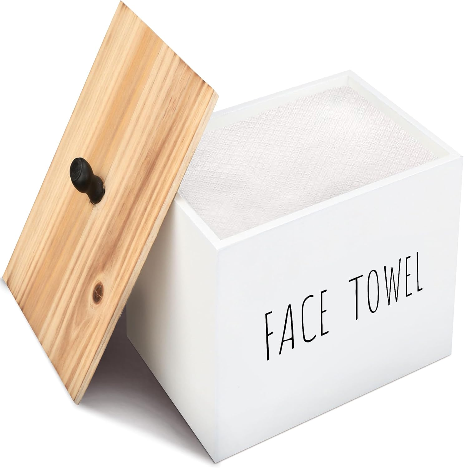 Wooden Face Towel Holder, Disposable Face Cloth Wood Container, Facial Wipe Box