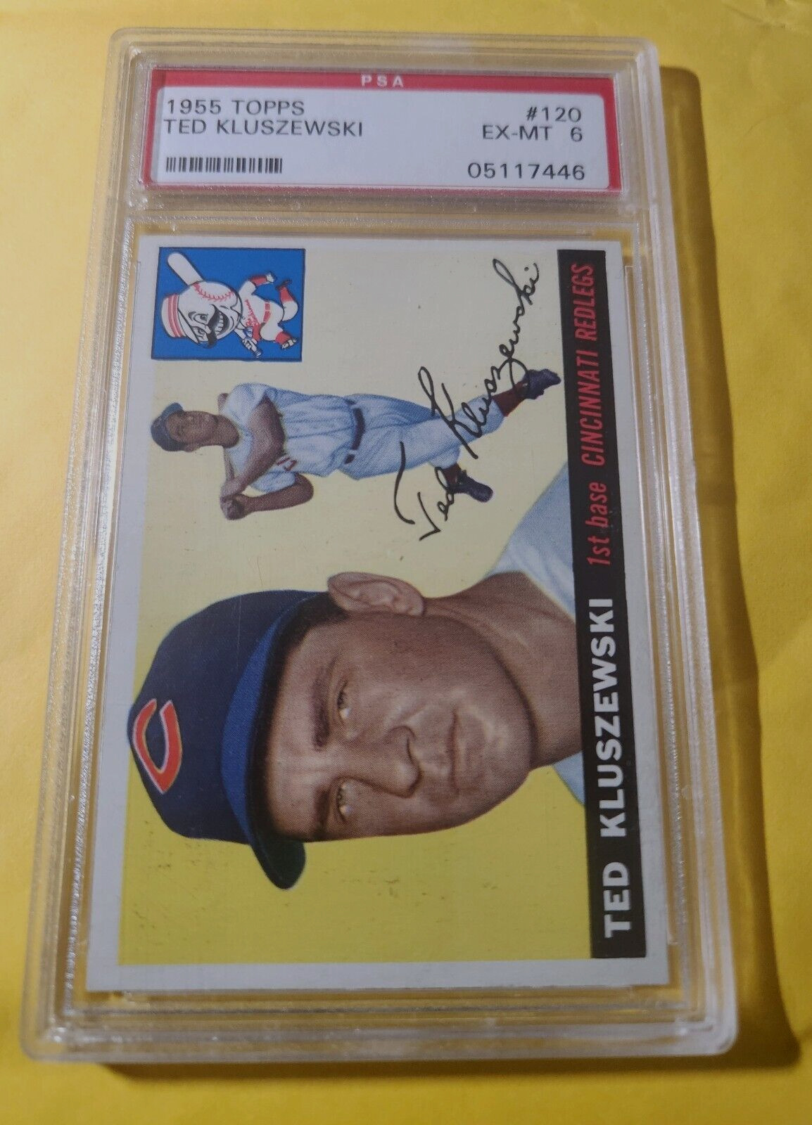 TED KLUSZEWSKI -- 1955 TOPPS -- #120 -- PSA EX-MT 6