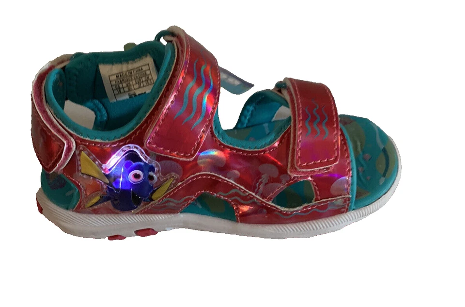 Sandalias de moda Josmo Finding Dory para niñas, rojas/azules, 11 M US Little Kid Foto 2 de 4