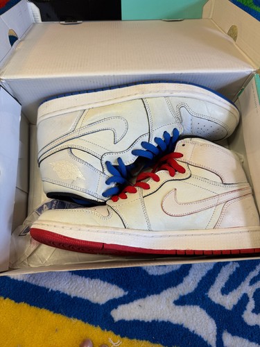 NIKE AIR JORDAN 1 RETRO SB LANCE MOUNTAIN WHITE BRED ROYAL 653532-100 Size 9.5 - Picture 2 of 10