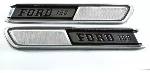 FORD Pair Reflector for Emblem Hood L&R 68 69 70 71 72 1968 1969 1970 1971 1972 - Picture 4 of 12
