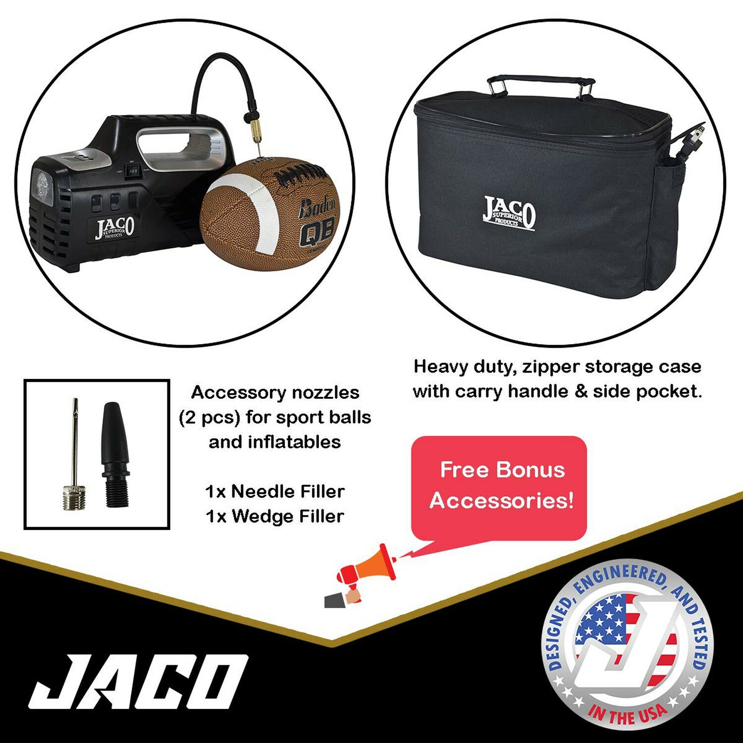 JACO SmartPro 2.0 AC/DC Digital Tire Inflator Pump - Portable Air Compressor