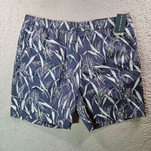 NWT Perry Ellis Swim Board Shorts Trunks Surf Men's XL - No Liner Leaf Print