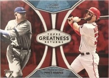 2019 Topps Chrome Greatness Returns Red Ref #GR-11 Ty Cobb Bryce Harper /10