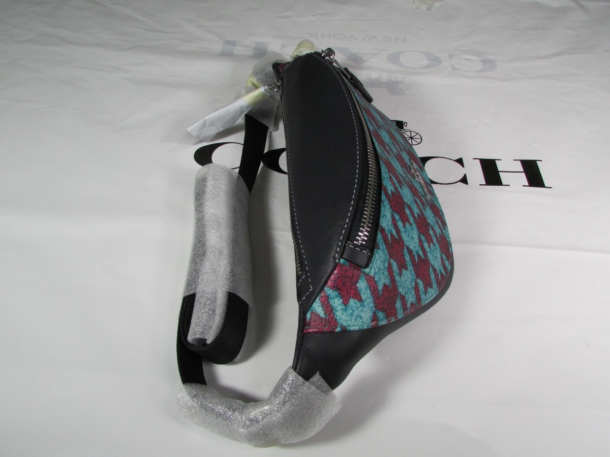 COACHウォーレンミニベルトバッグ With Houndstooth Print CJ711 NWT Coach Warren Mini Belt Bag With Houndstooth Print CJ711