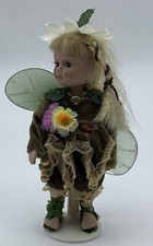 Fata Della Foresta Bambola In Porcellana Fatina Folletto Vintage Altezza 17 Cm