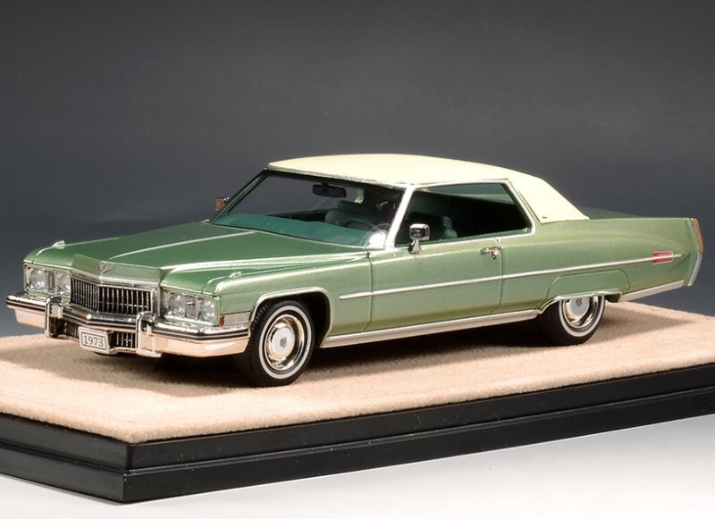 ミニカー STAMP MODELS Coupe DeVille 1973 Stamp Models 1:43 1973 Cadillac Coupe Deville, Antigua Blue