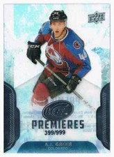2016-17 UPPER DECK ICE PREMIERES A.J. GREER ROOKIE 399/999 COLORADO AVALANCHE
