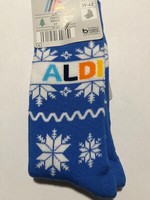Aldi Socken Aldimania Weihnachten Limited Edition Blau/Weiß Neu