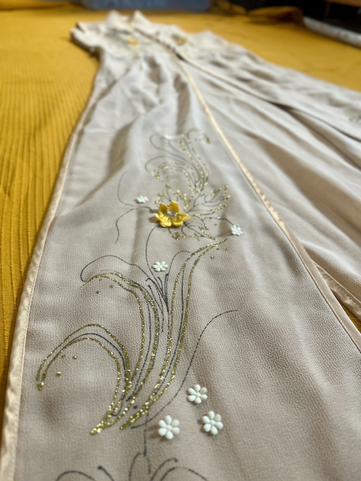 Handmade Front Slit Open Loop Button Long Kurta I… - image 11