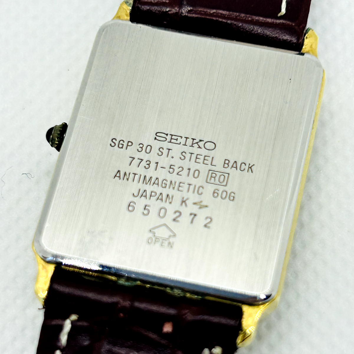 Vintage SEIKO DOLCE 7731-5210 SGP30 ST Shape Square Men Vintage SEIKO DOLCE 7731-5210 SGP30 ST Shape Square Men