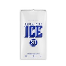Ice Bags - Drawstring - Fresh, Pure Ice Graphic - 20 lb - 250/case