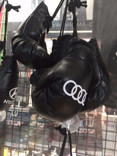 Mini Boxing Gloves Audi logo for hanging to home, office or car, Leather Mini Boxing Gloves Audi logo for hanging to home, office or car, Leather