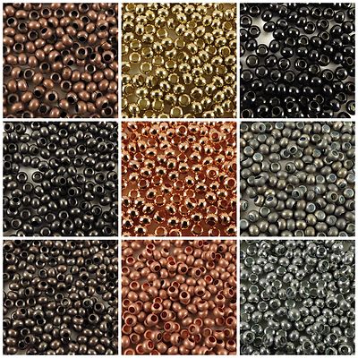 BeadSmith Round Metal Elements Seed Beads Spacer #6/0 - 8/0 - 11/0  MADE IN USA