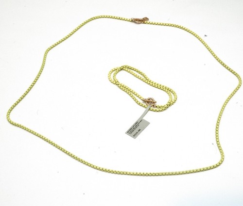 DAVID YURMAN New Ladies Bel Aire Box Chain 41" Toggle Necklace in Neon Yellow - Picture 3 of 8