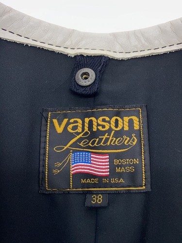 VANSON ONE STAR/One Star/Single Rider Leather Jacket/Made in USA/38/Leather// - Picture 3 of 4