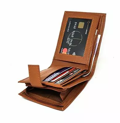 Mens RAS Genuine Leather RFID Blocking Wallet With Zipper Coin Pocket