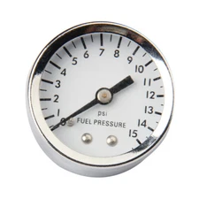 1.5" Direct Mount Fuel Pressure Gauge Low Pressure 0-15 PSI 1/8"NPT Male Fitting