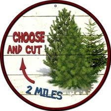 Choose And Cut Novelty Round Circular Metal Sign 12" Home Garage Wall Decor