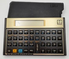 Vintage Hewlett-Packard HP 12C Financial Calculator with Case New Batteries