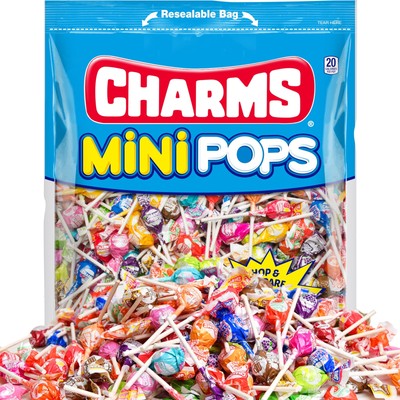 Charms Mini Pops - 4.5 lb Bag of Individually Wrapped Fruity Hard Candy Lolli...