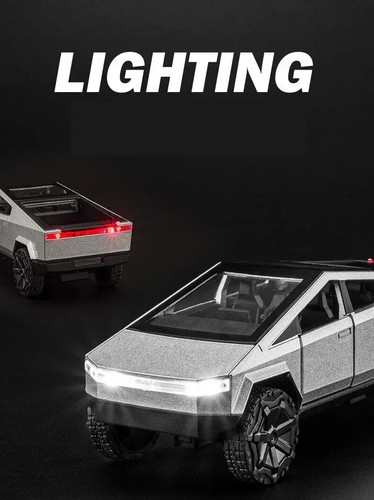 1:36 Tesla Cybertru Diecast Model Toy Car Sound Light Pickup Truck kids Gift Toy - Bild 11 von 23