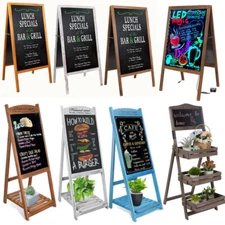 Heavy Duty Wooden Frame A Board Pavement Sign Shop Chalkboard Sign Free Standing
