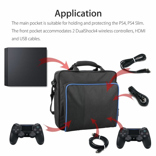 Travel Storage Carry Case Pouch Shoulder Bag for Sony PlayStation4 PS4 Pro/Slim - Picture 9 of 9