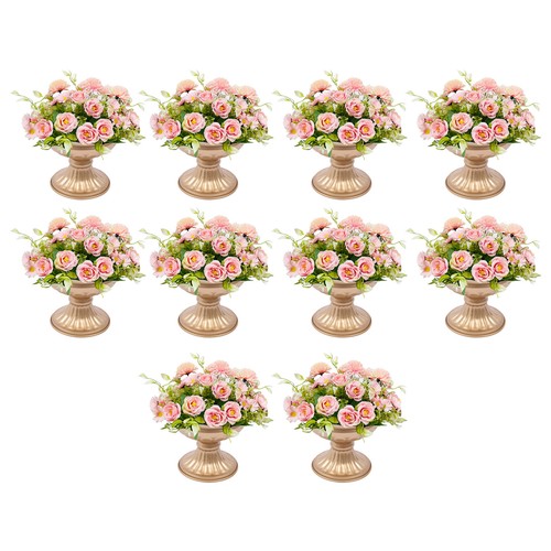 10Pcs Mini Metal Urn Planter Elegant Wedding Centerpieces Vase for Wedding Party - Picture 5 of 12