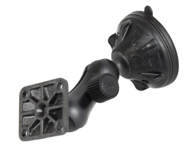 RAM Twist Lock 1'' Ball Suction Mount with Lite Arm and AMPS Plate RAP-B-166-1U
