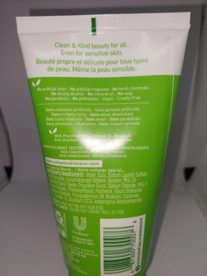 Lot of 2 Simple Smoothing Facial Scrub & Moisturizing Facial Wash NEW - Image 3 of 3