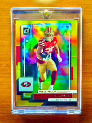 Eli Mitchell RARE GOLD REFRACTOR INVESTMENT CARD SSP PANINI 49ERS HOF MVP MINT