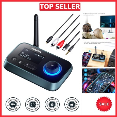 3-in-1 Bluetooth Transmitter for TV - Enjoy Movies Wirelessly, Adjustable Volume