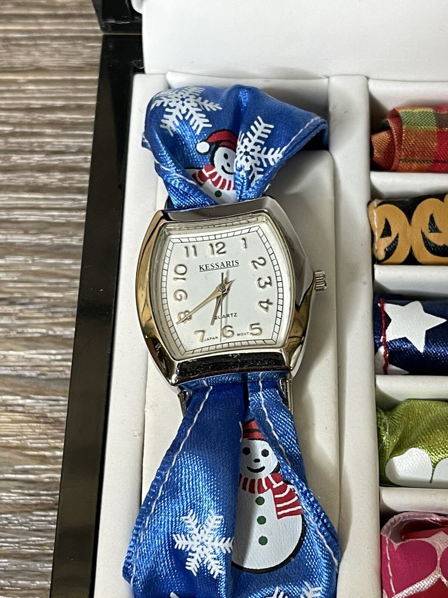 Women's KESSARIS Watch Holiday 6 In 1 Scarf Set Christmas