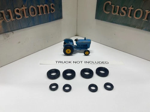 2 sets of black tires to fit  Lesney Matchbox Ford Tractor No 39