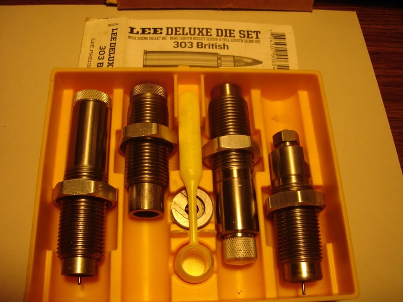 LEE   4 DIE SET-"303 BRITISH" FULL LENGTH & NECK SIZING PLUS FACTORY CRIMP  DIES